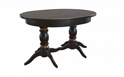 Стол Кингли 1600*1000*765 (тон черный RAL9005 + патина золото) Стол Кингли 1600*1000*765 (тон черный RAL9005 + патина золото)