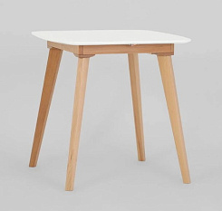 Стол  Крит-ОМ  810(1160)*750  тон 201 (Белая эмаль), ножки "Светлый бук"																	 Стол  Крит-ОМ  810(1160)*750  тон 201 (Белая эмаль), ножки "Светлый бук"